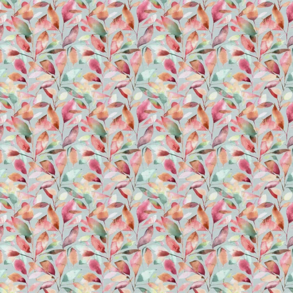 Brympton Fabric - Russet by pink botanical cotton fabric from Voyage Maison