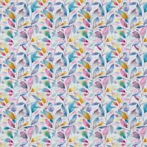 blue botanical cotton fabric from Voyage Maison