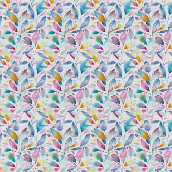 Brympton Fabric - Lotus / Cream by blue botanical cotton fabric from Voyage Maison