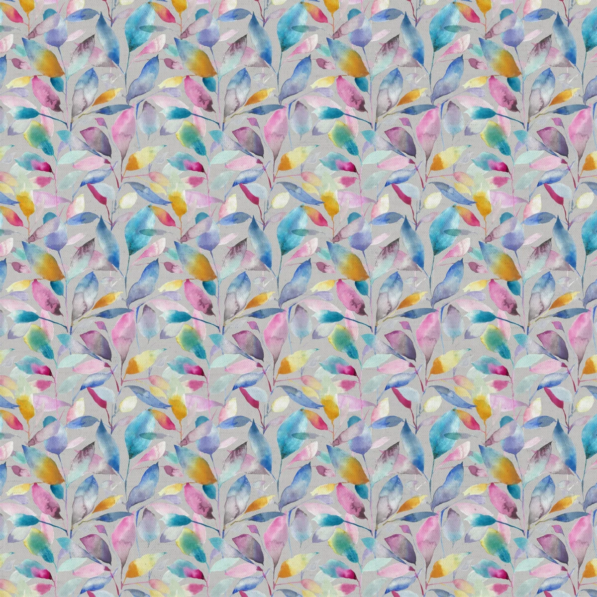 Brympton Fabric - Lotus / Stone by multicolour botanical cotton fabric from Voyage Maison