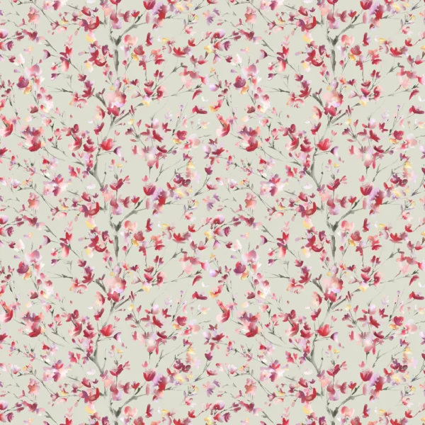green botanical cotton fabric from Voyage Maison