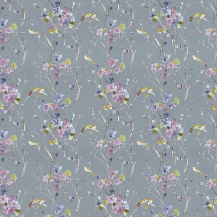 Armathwaite Fabric - Violet / Slate swatch