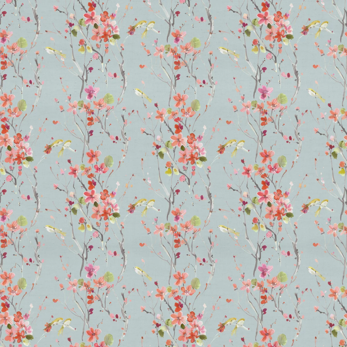 Armathwaite Fabric - Russet by blue animal cotton fabric from Voyage Maison