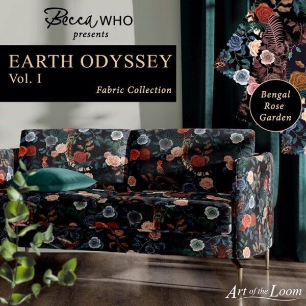 Bengal Rose Garden Fabric - Fierce by Bengal Rose Garden Fabric - Fierce from