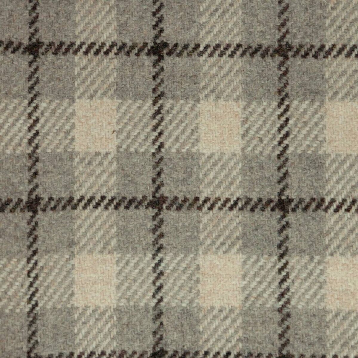 neutral checked woolen fabric from Windsor & York