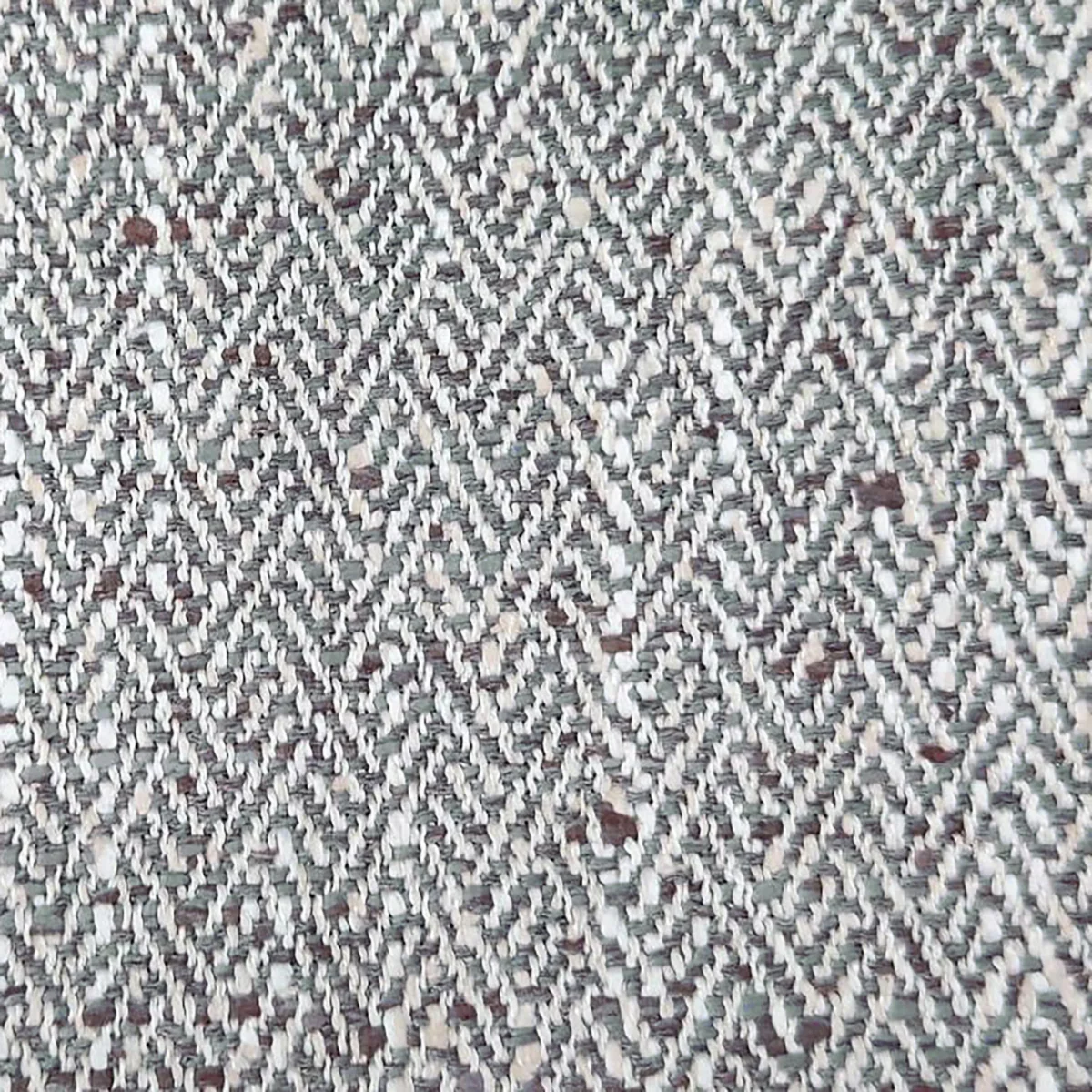Jedburgh Fabric - Mushroom by black-grey geometric jacquard fabric from Voyage Maison