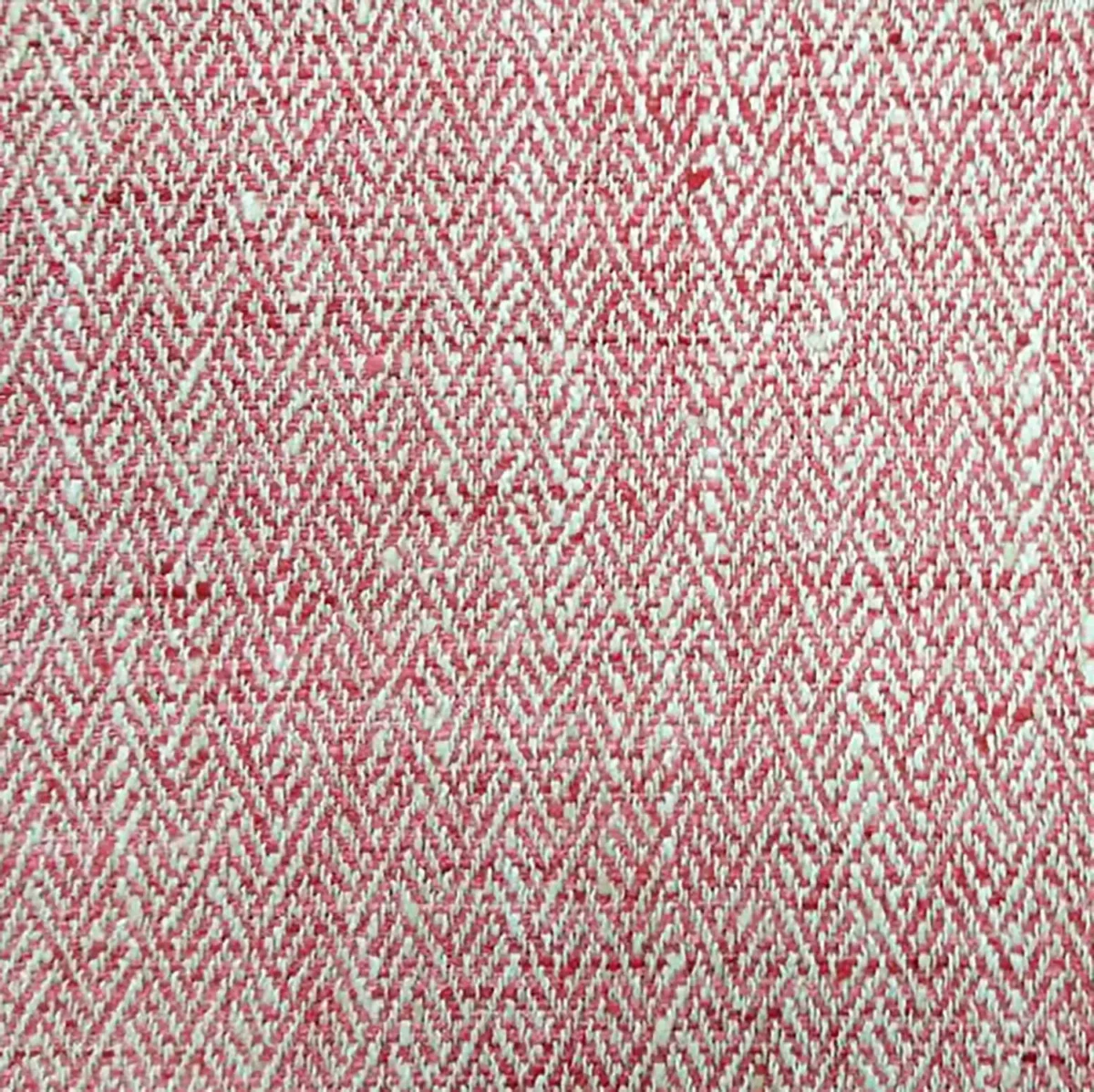 Jedburgh Fabric - Poppy by red geometric jacquard fabric from Voyage Maison