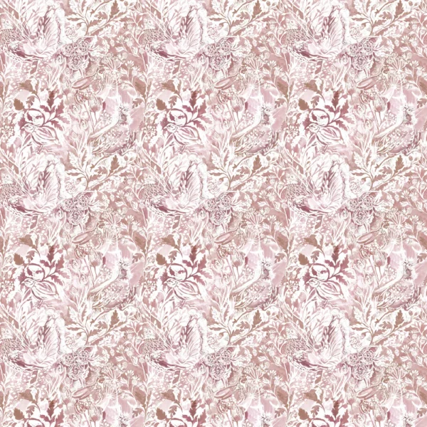 Rothesay Fabric - Coral by red animal cotton fabric from Voyage Maison