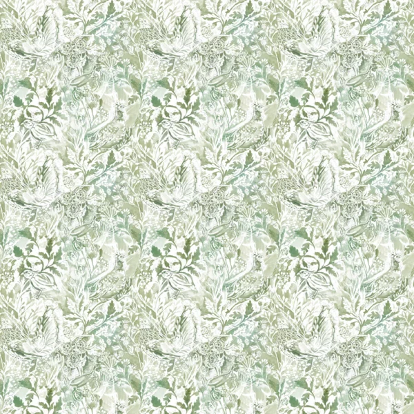 green animal cotton fabric from Voyage Maison