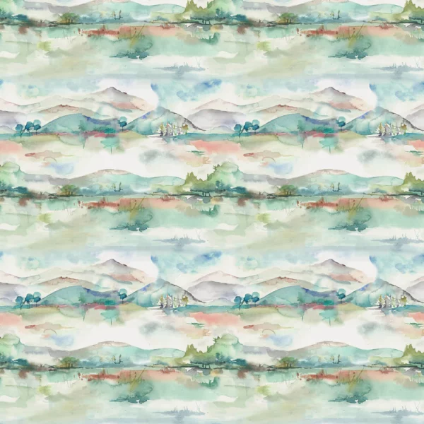 multicolour botanical cotton fabric from Voyage Maison
