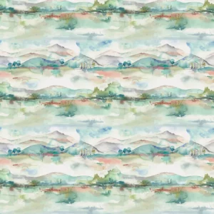 multicolour botanical cotton fabric from Voyage Maison