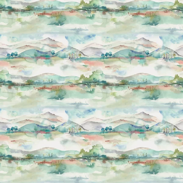 multicolour botanical cotton fabric from Voyage Maison