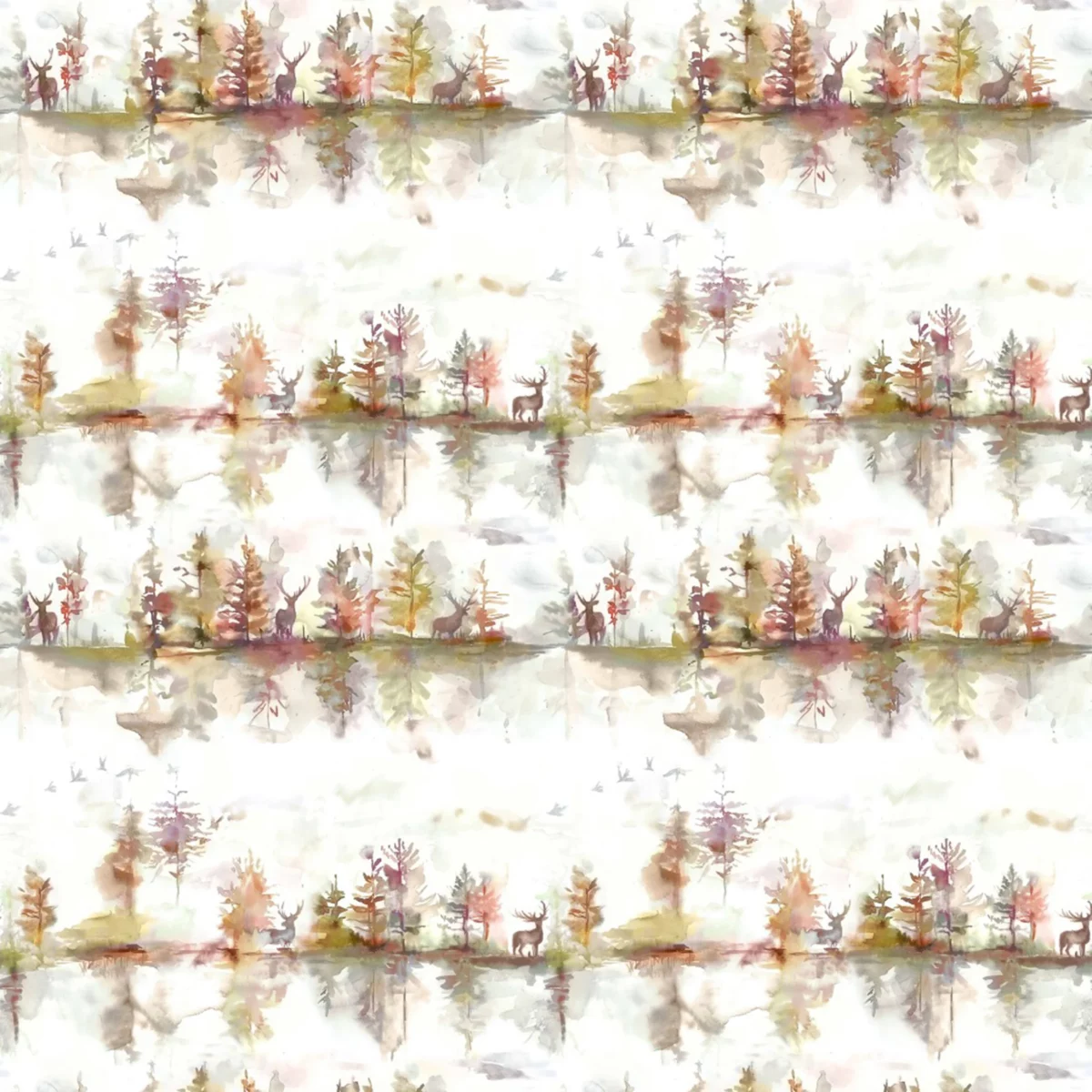 Wilderness Fabric - Plum Linen by neutral animal cotton fabric from Voyage Maison