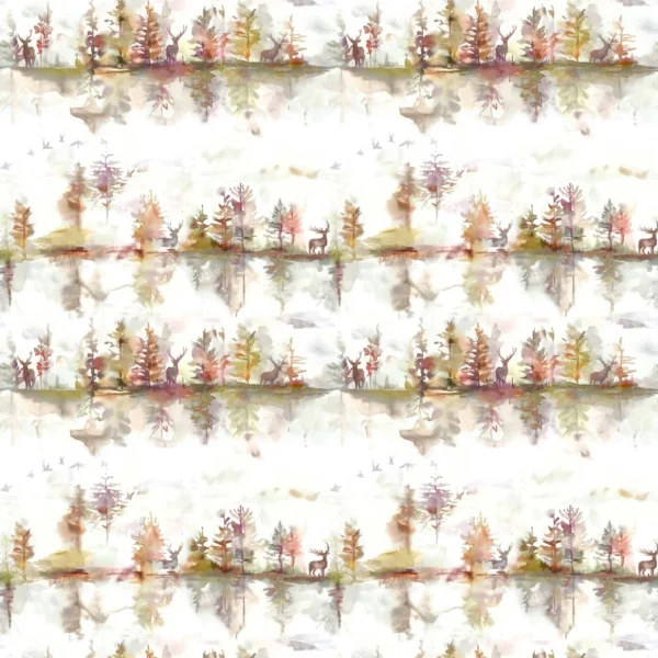 Wilderness Fabric - Plum Linen by neutral animal cotton fabric from Voyage Maison