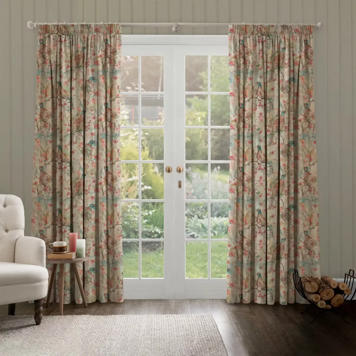 Blackberry Row Fabric - Cream by Blackberry Row Fabric - Cream from