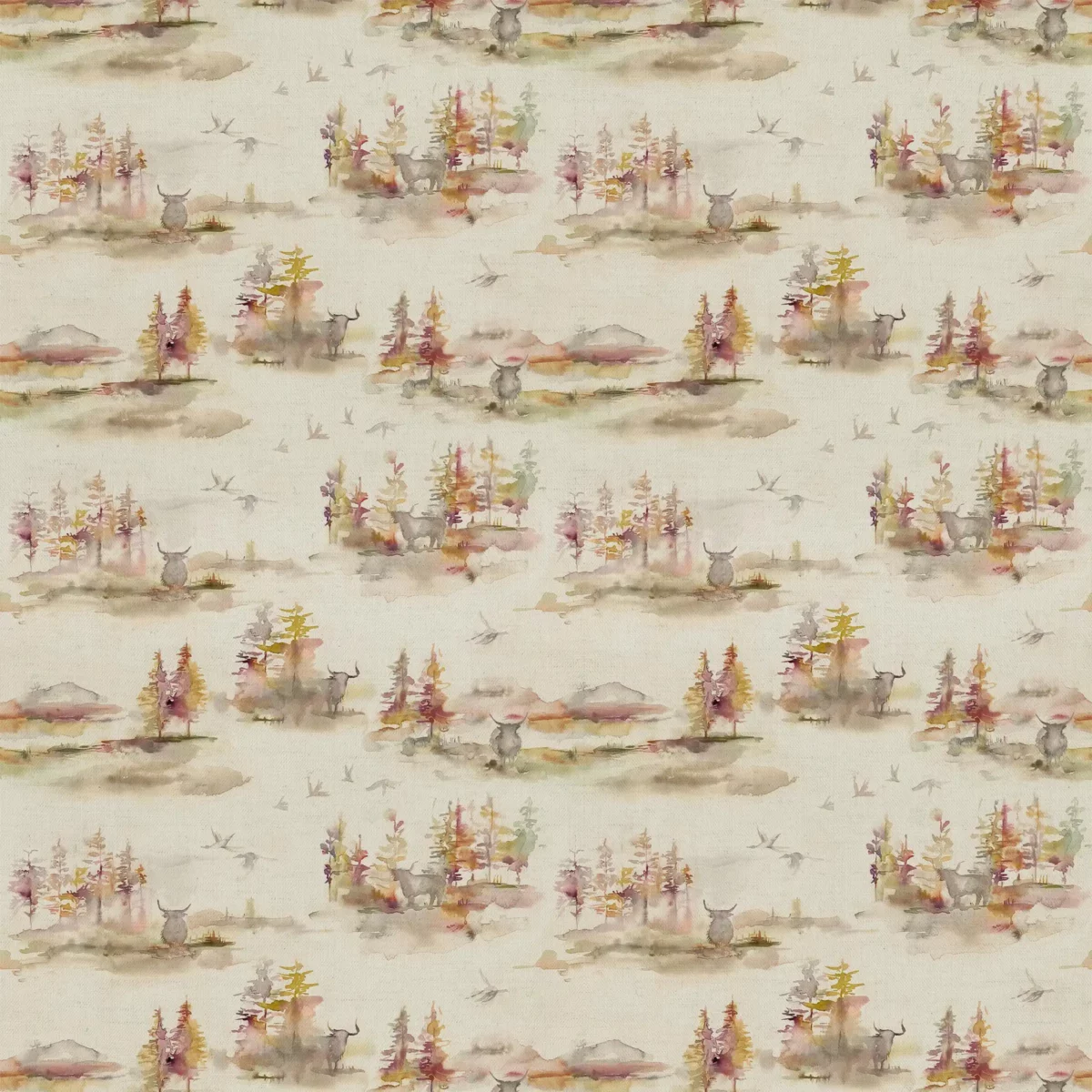neutral animal cotton fabric from Voyage Maison
