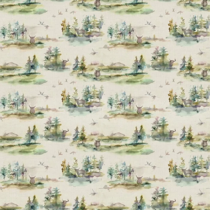 Caledonian Forest Fabric - Topaz swatch
