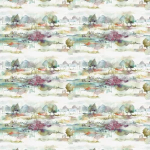 multicolour botanical cotton fabric from Voyage Maison
