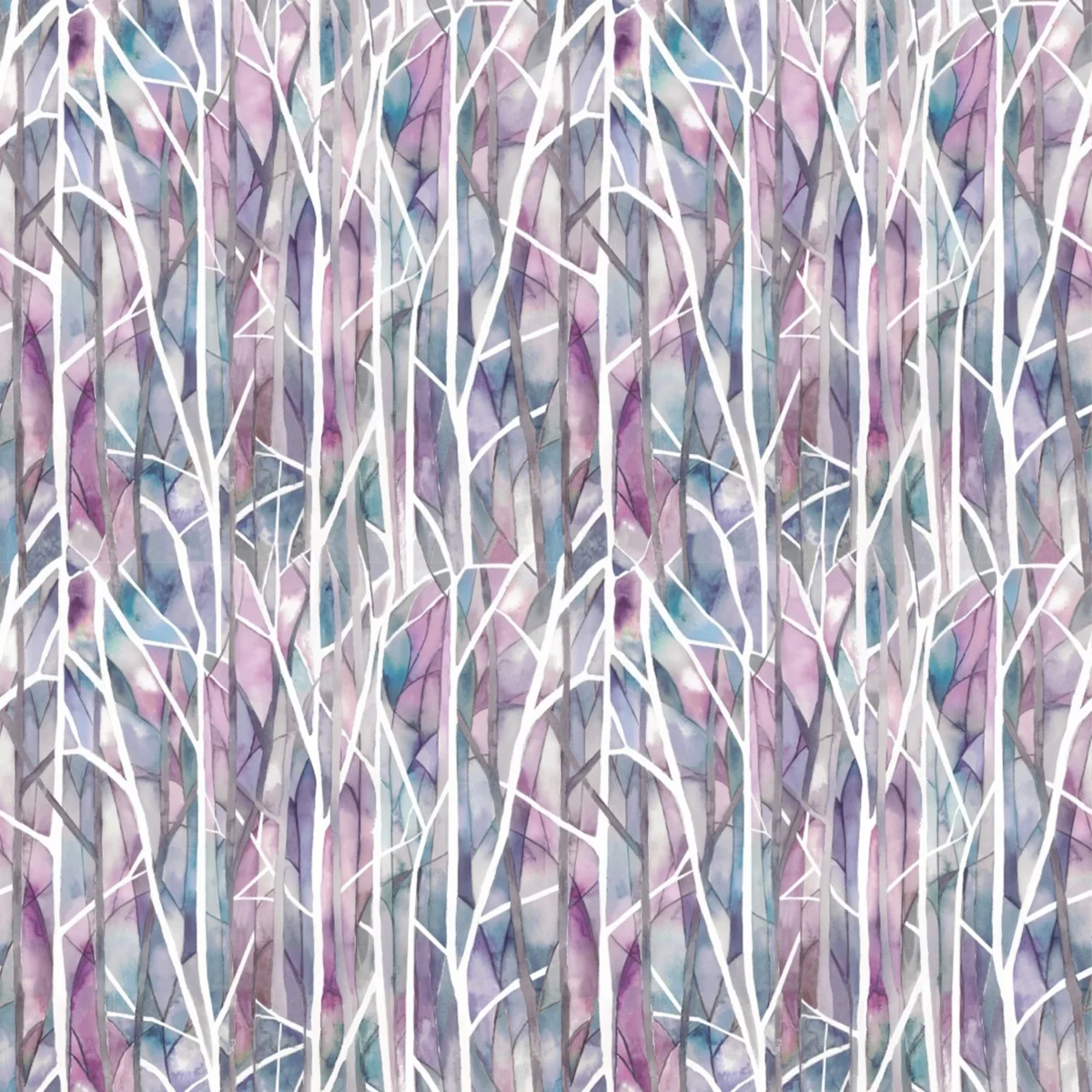 Woodbury Fabric - Loganberry by multicolour botanical printed fabric from Voyage Maison