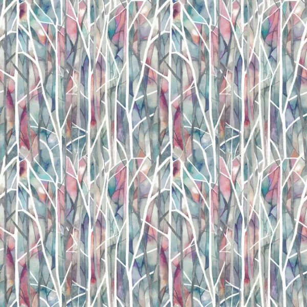 Woodbury Fabric - Pomegranate by multicolour botanical printed fabric from Voyage Maison