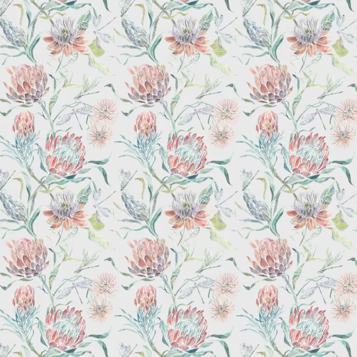 Moorehaven Fabric - Silver swatch