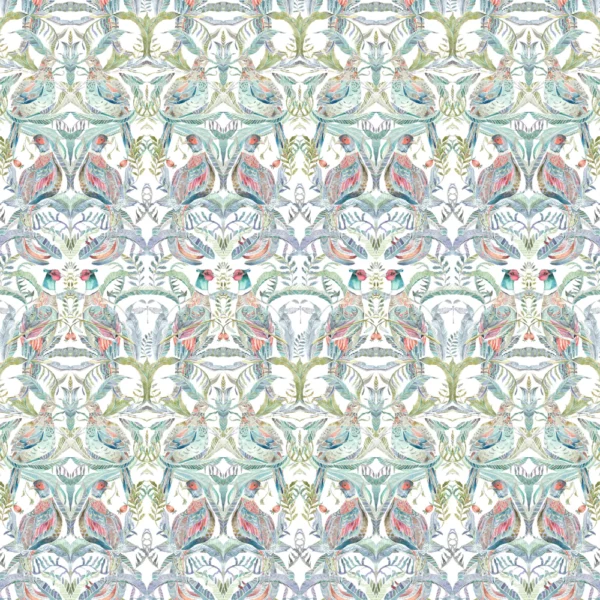 Netherton Fabric - Pomegranate by multicolour animal printed fabric from Voyage Maison