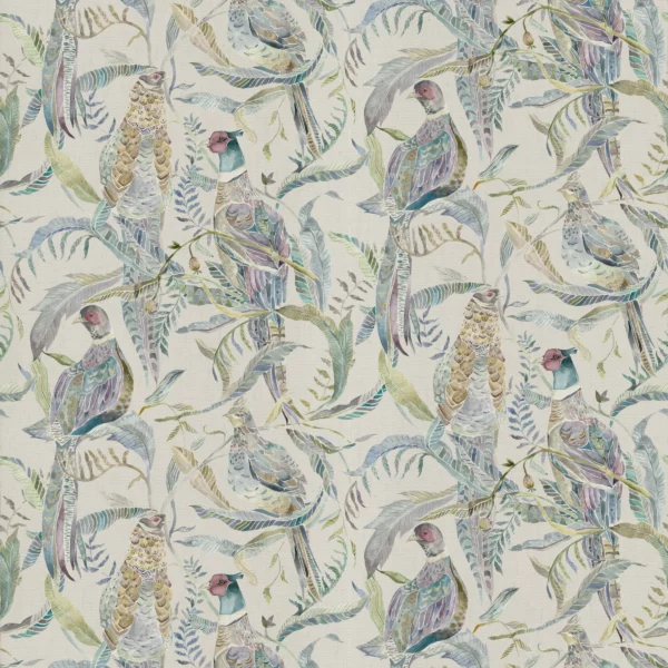 Torrington Fabric - Skylark by multicolour animal printed fabric from Voyage Maison