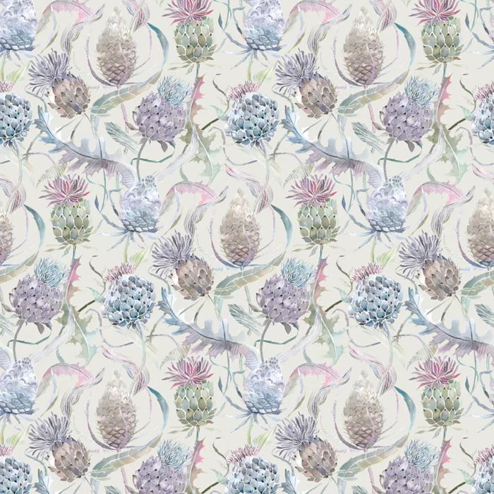 Meadwell Fabric - Loganberry Parchment swatch