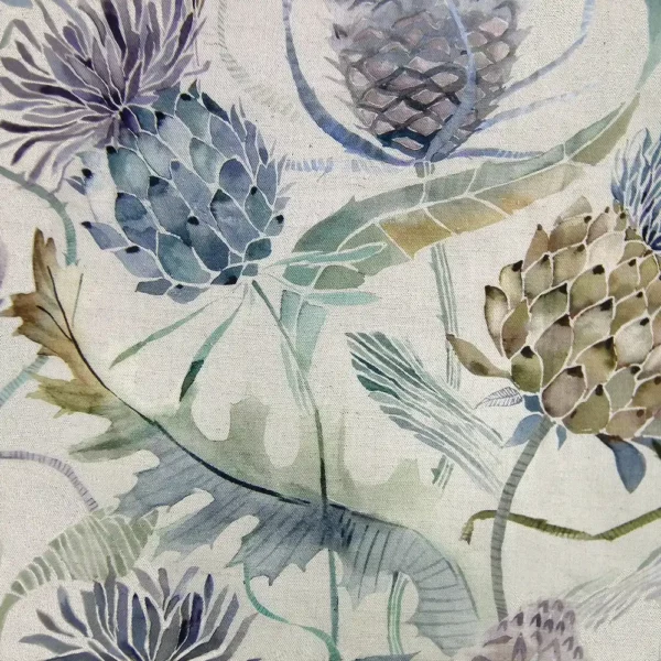 Meadwell Fabric - Skylark by multicolour botanical printed fabric from Voyage Maison