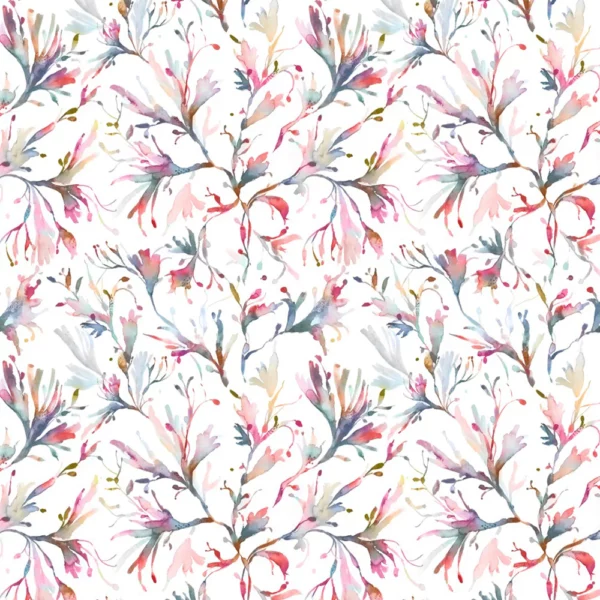Seaweed Fabric - Abalone by multicolour botanical cotton fabric from Voyage Maison