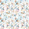 blue botanical cotton fabric from Voyage Maison