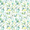 green botanical cotton fabric from Voyage Maison