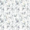 black-grey botanical cotton fabric from Voyage Maison
