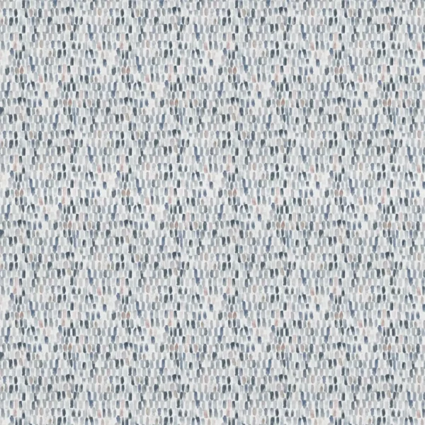 Tide Fabric - Slate by black-grey spotted cotton fabric from Voyage Maison