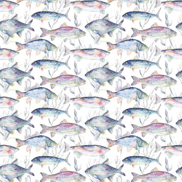 Ives Waters Fabric - Abalone by multicolour animal cotton fabric from Voyage Maison