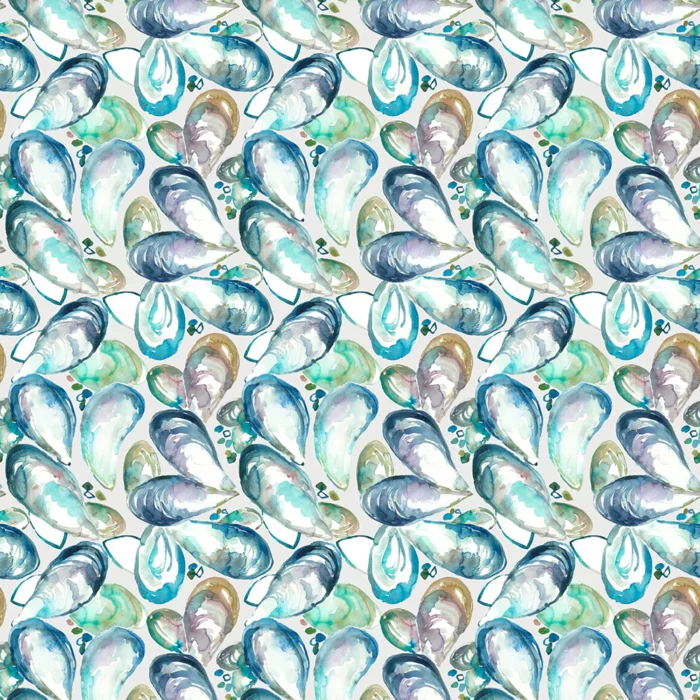 Mussel Shells Fabric - Marine swatch