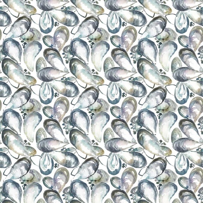 Mussel Shells Fabric - Slate swatch