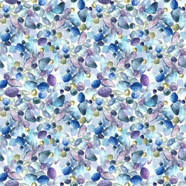Pebble Shores Fabric - Marine by blue misc cotton fabric from Voyage Maison