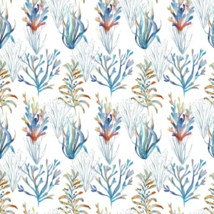 multicolour botanical cotton fabric from Voyage Maison