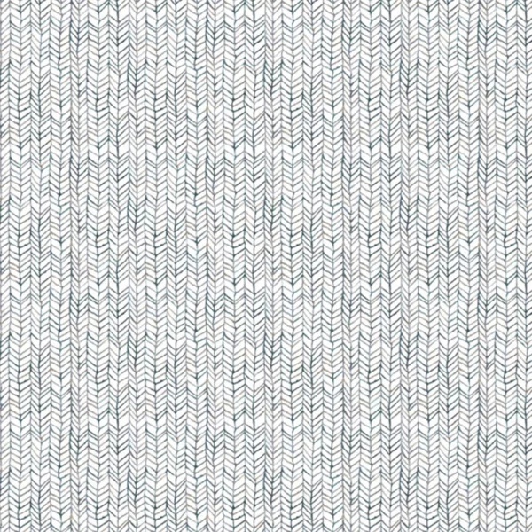 Fishing Net Fabric - Slate by black-grey striped cotton fabric from Voyage Maison