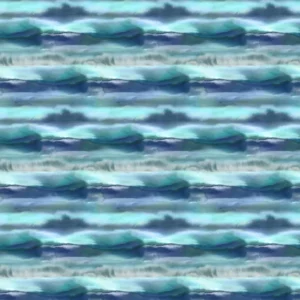 blue striped cotton fabric from Voyage Maison