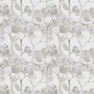 black-grey botanical printed fabric from Voyage Maison