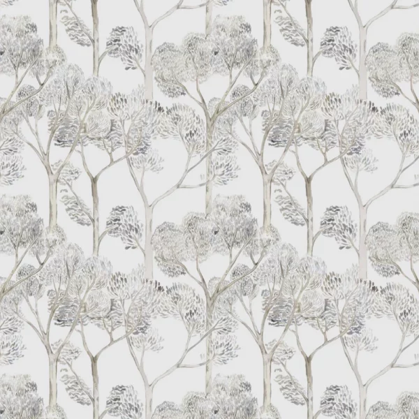black-grey botanical printed fabric from Voyage Maison