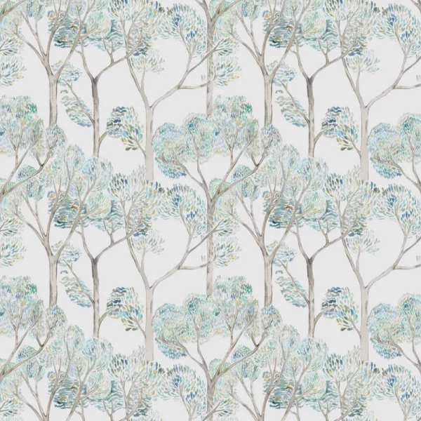Nippon Fabric - Emerald by green botanical printed fabric from Voyage Maison