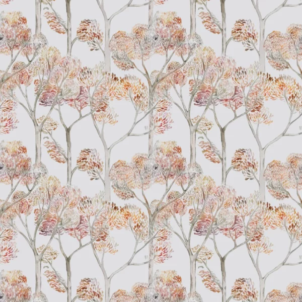orange botanical printed fabric from Voyage Maison
