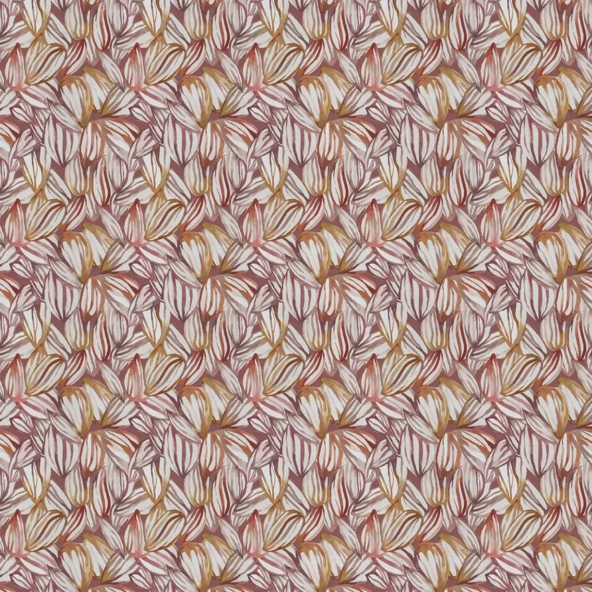 orange botanical printed fabric from Voyage Maison