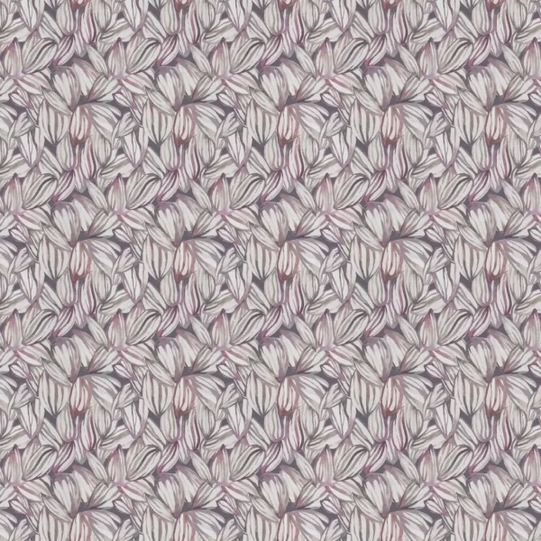 Topia Fabric - Tourmaline by purple botanical printed fabric from Voyage Maison