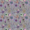 black-grey botanical cotton fabric from Voyage Maison