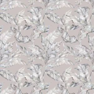 black-grey botanical printed fabric from Voyage Maison