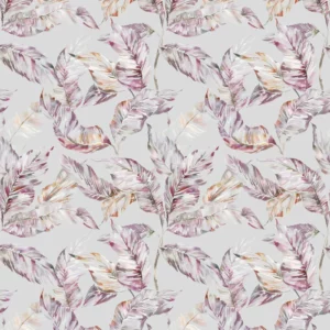 purple botanical printed fabric from Voyage Maison